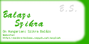 balazs szikra business card